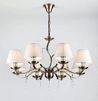 Люстра потолочная восьмирожковая на цепочке Rivoli Классика Aroma P8 CR Е14 Медь картинка 